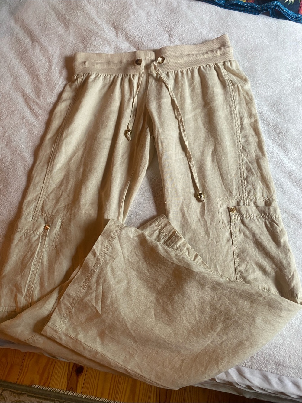 bebe Women’s 100% Linen pants